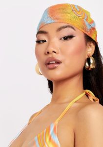 Maria Orange Print Bandana sold by Missy Empire