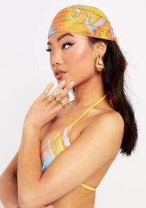 Maria Orange Print Bandana sold by Missy Empire