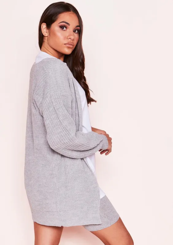 Miriam Grey Knit Cardigan sold by Missy Empire