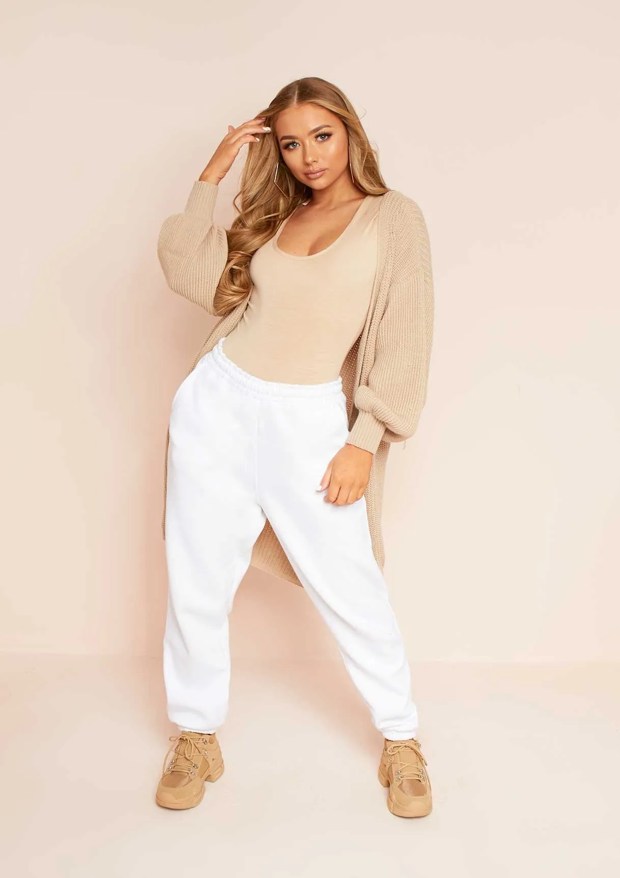 Maris Beige Basic Jersey Scoop Neck T-Shirt Bodysuit sold by Missy Empire product image thumbnail 4