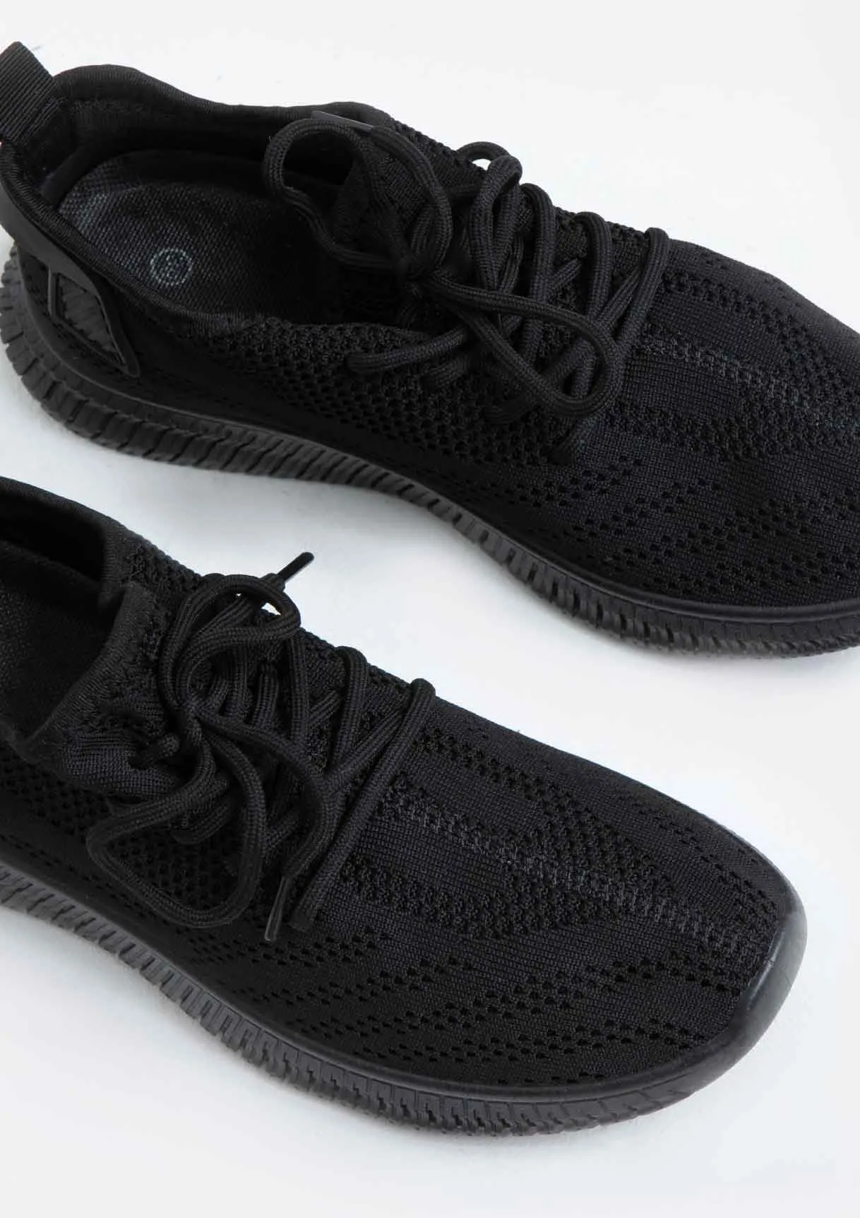 Hannah Black Knitted Trainers sold by Missy Empire product image thumbnail 2