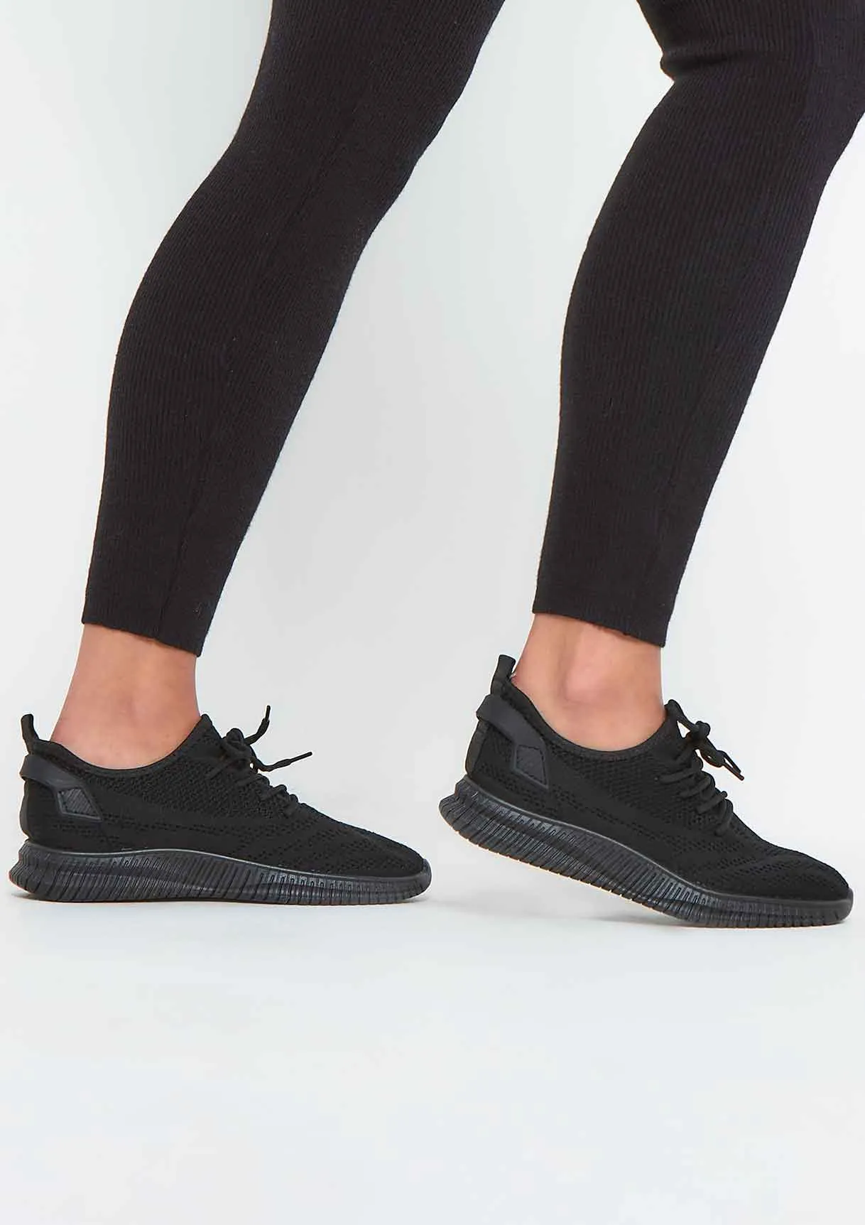 Hannah Black Knitted Trainers sold by Missy Empire product image thumbnail 3