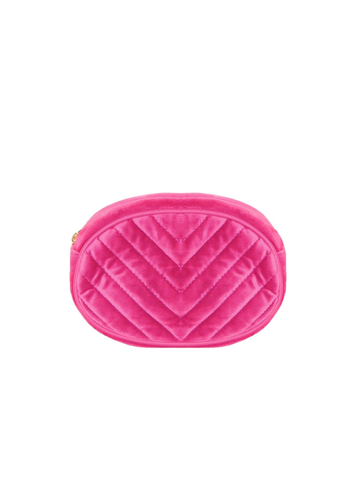 Prim Pink Velvet Quilted Bum Bag sold by Missy Empire product image thumbnail 2