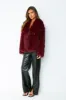 Freya Wine Oversized Faux Fur Coat sold by Missy Empire