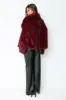 Freya Wine Oversized Faux Fur Coat sold by Missy Empire