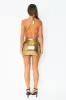 Suki Gold Metallic Cowl Neck Mini Dress sold by Missy Empire