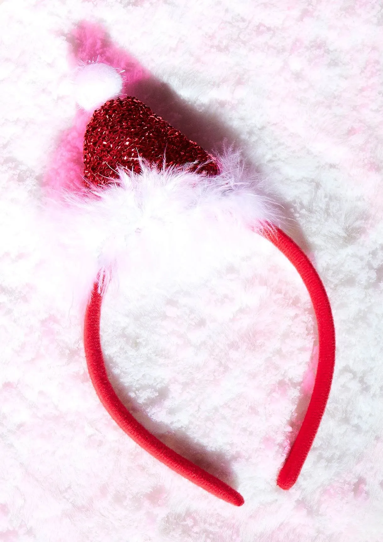 Mary Red Santa Hat Christmas Headband sold by Missy Empire product image thumbnail 2