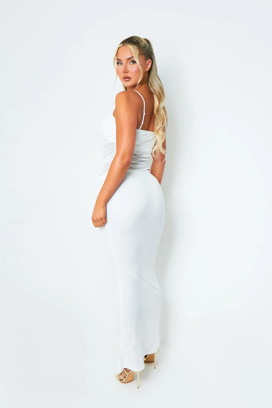 Natalie White Maxi Skirt sold by Missy Empire product image thumbnail 2
