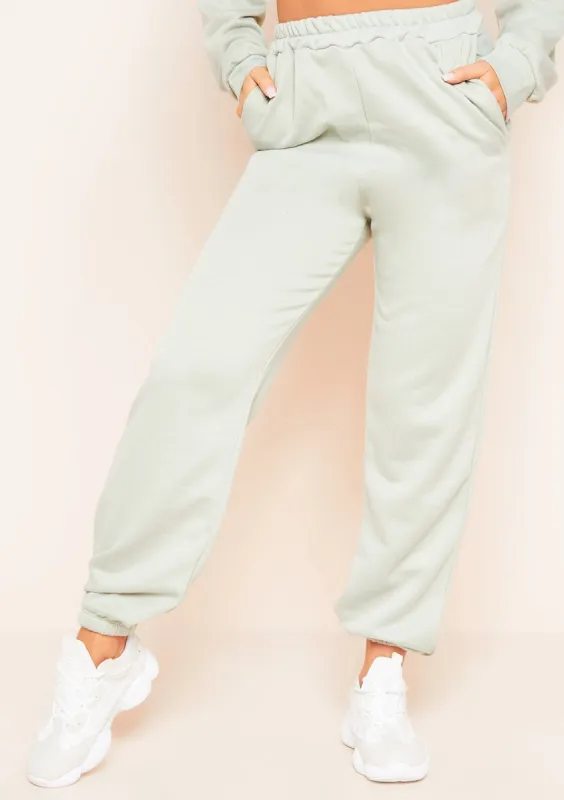 Hilma Olive Casual Loopback Joggers sold by Missy Empire