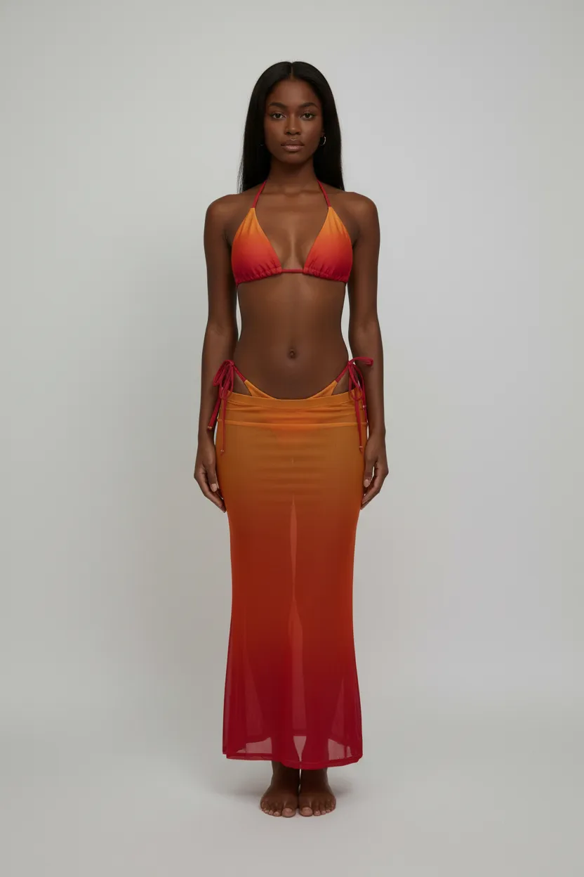 Mia Pink Ombre Maxi Skirt sold by Missy Empire product image thumbnail 3