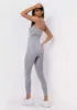 Adele Grey Seamless Strappy All In One Jumpsuit sold by Missy Empire