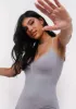 Adele Grey Seamless Strappy All In One Jumpsuit sold by Missy Empire