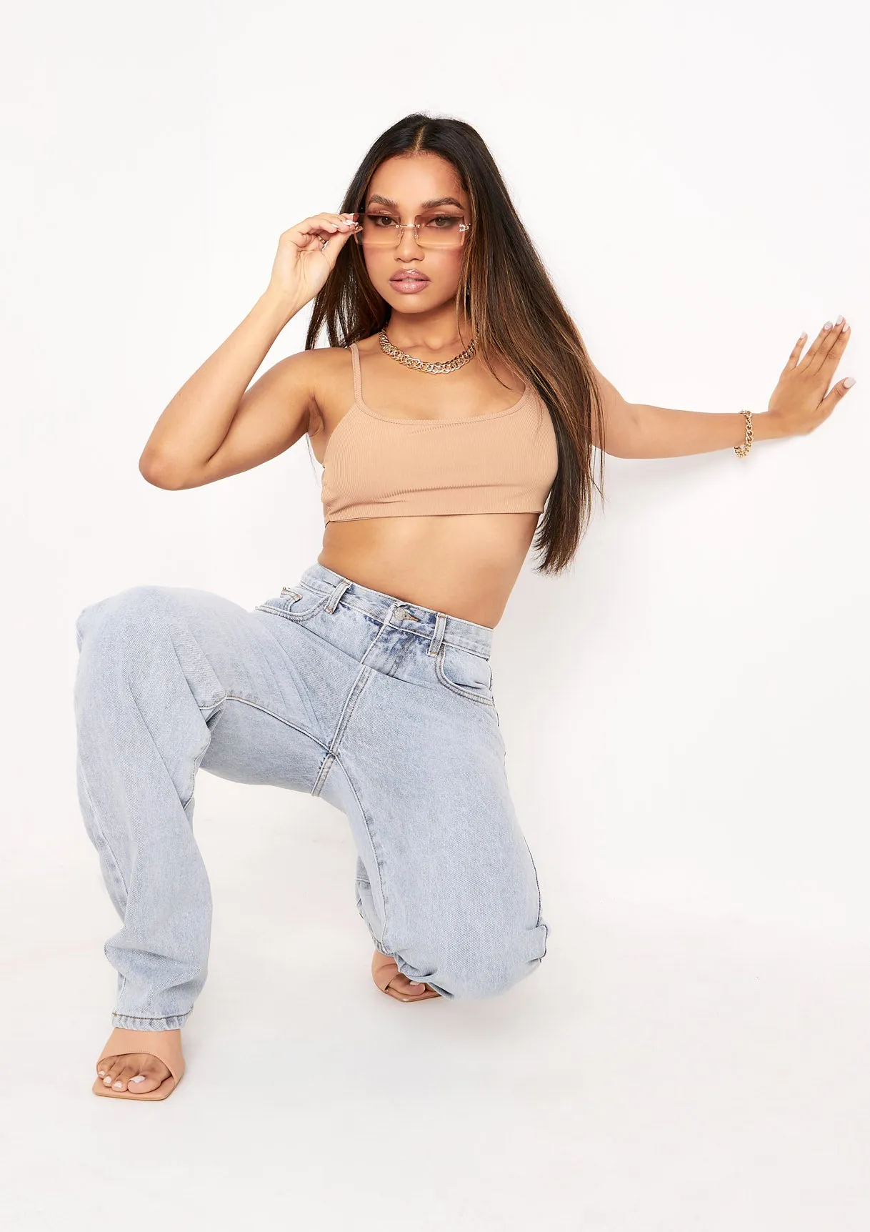 Ivy Pastel Blue Denim Straight Leg Jeans sold by Missy Empire product image thumbnail 5