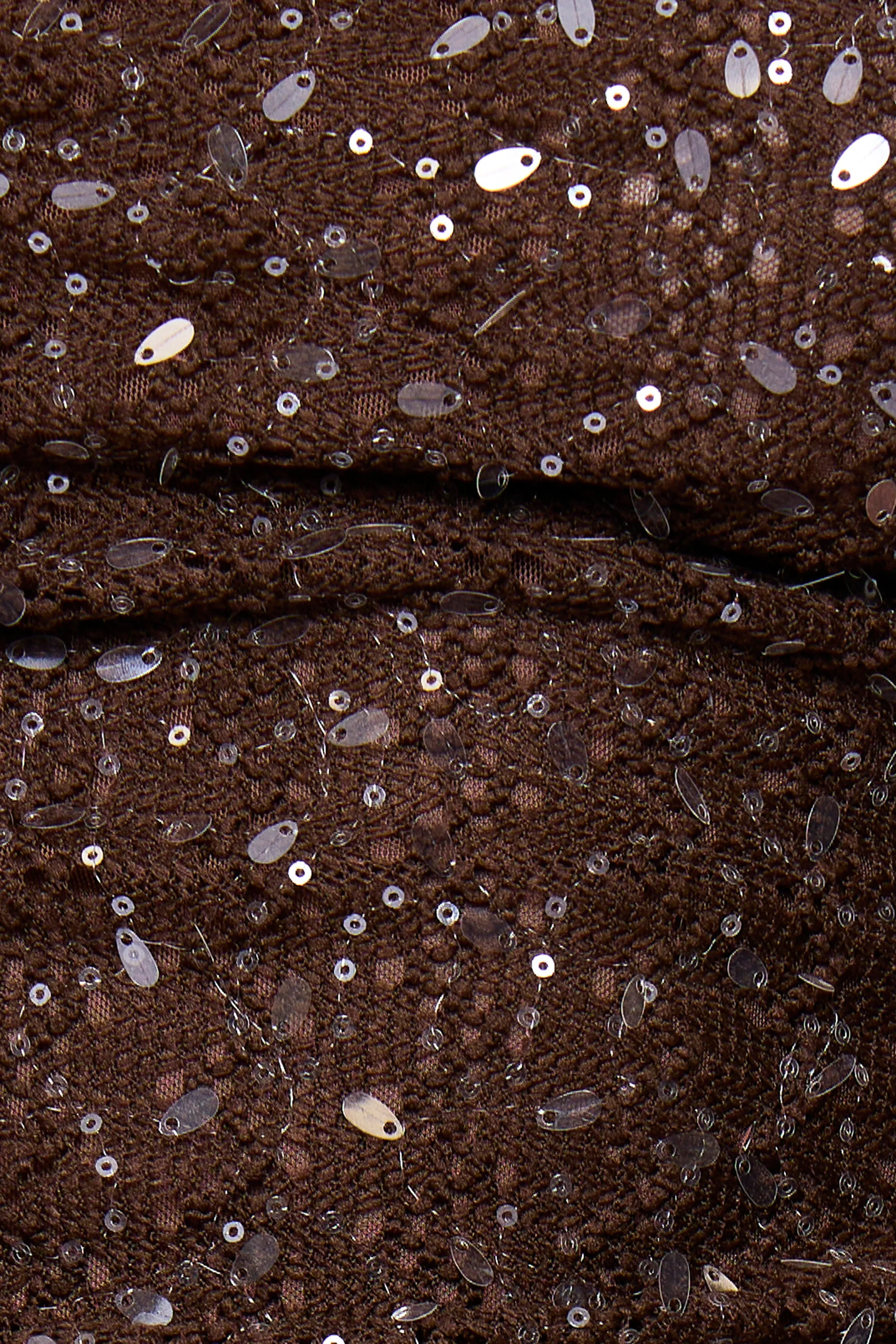 Chocolate Sequin Fold Over Trouser sold by Missy Empire product image thumbnail 5