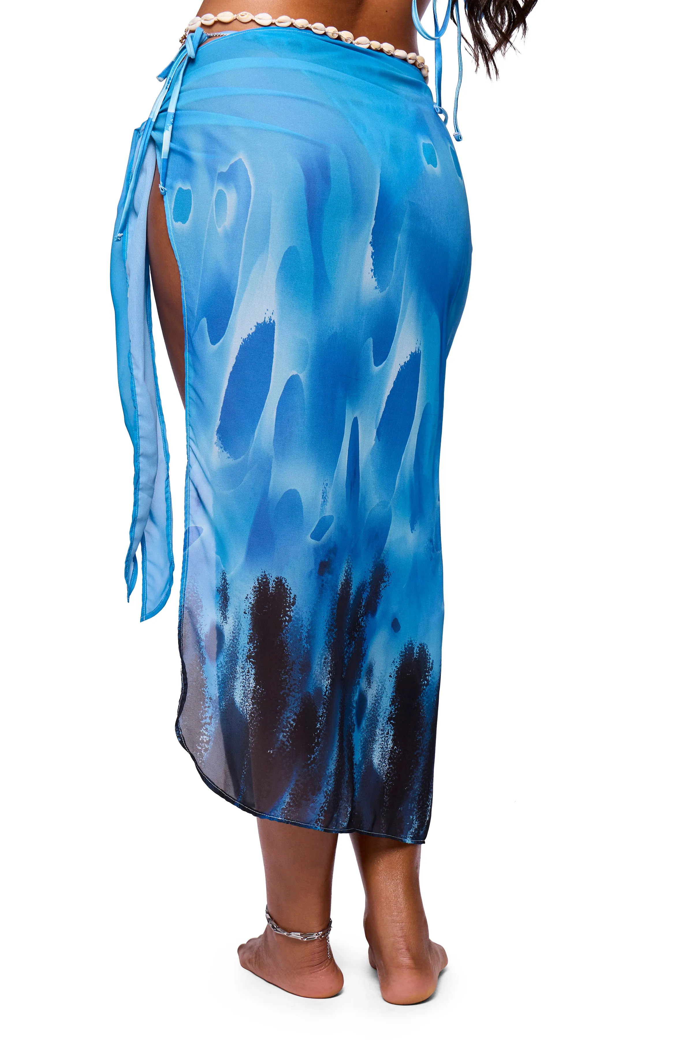 Blue Printed Sarong sold by Missy Empire product image thumbnail 4