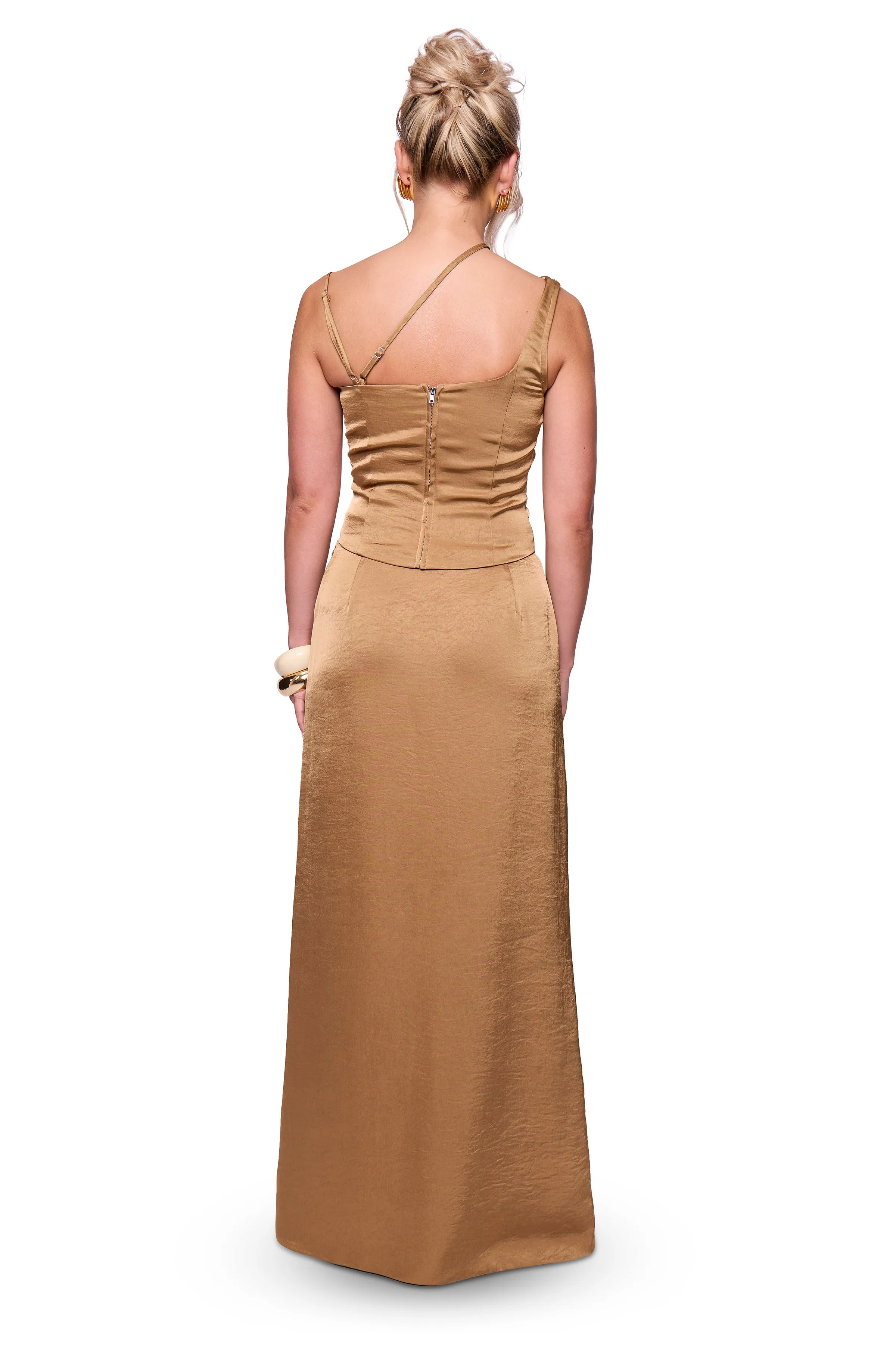 Taupe Maxi Skirt sold by Missy Empire product image thumbnail 5
