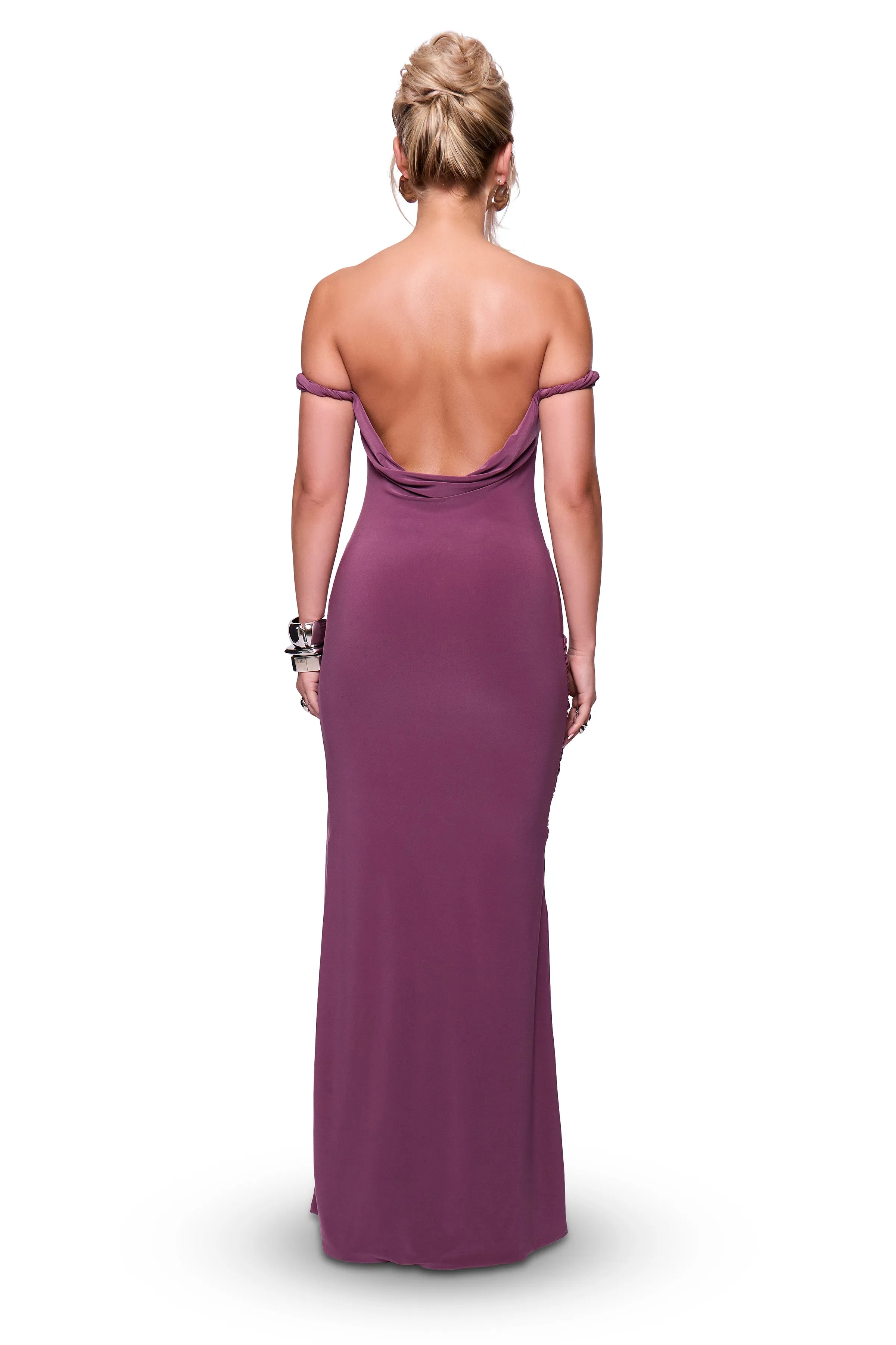 Mauve Twist Maxi Dress sold by Missy Empire product image thumbnail 5