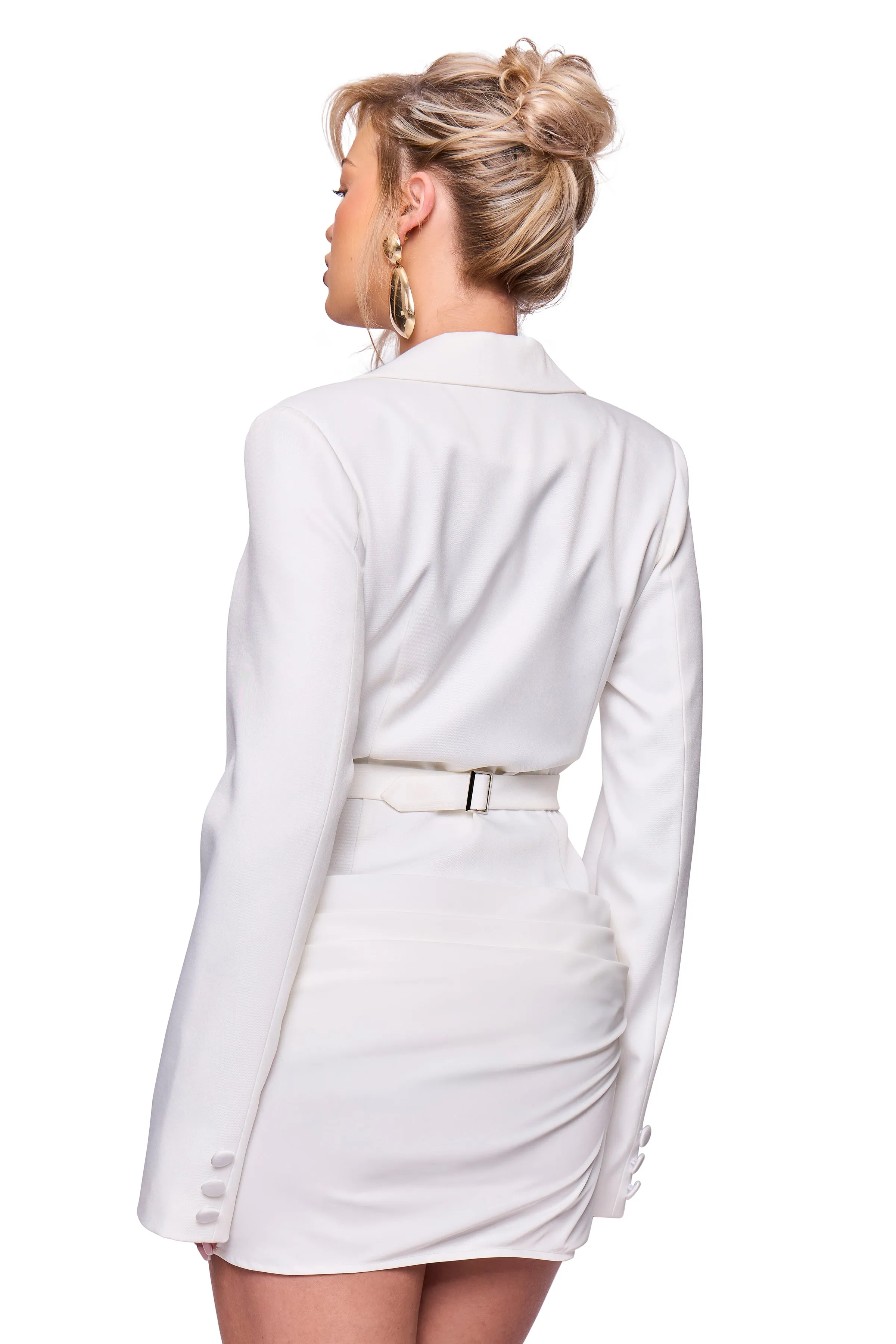 White Blazer Dress sold by Missy Empire product image thumbnail 3