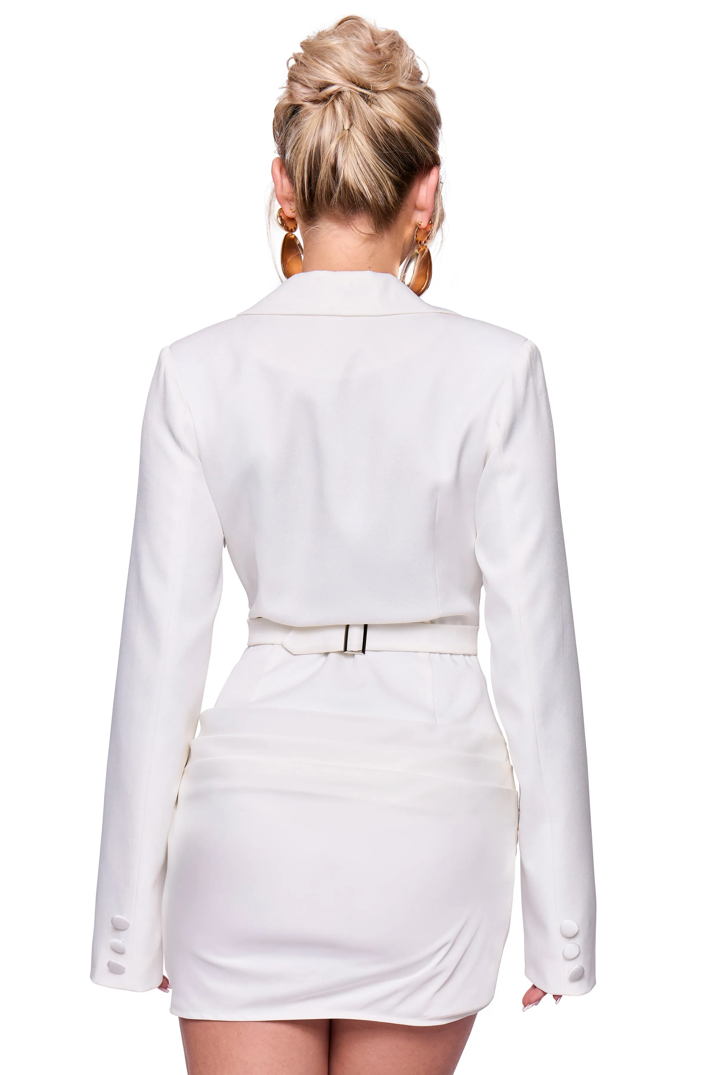 White Blazer Dress sold by Missy Empire product image thumbnail 4