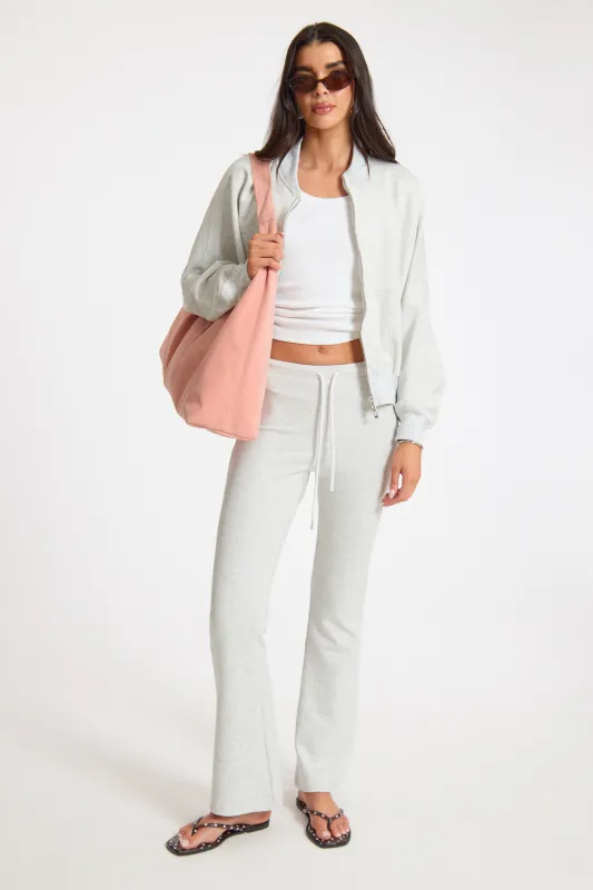 Bleached Grey Fitted Stretch Drawstring Pants made by Missy Empire