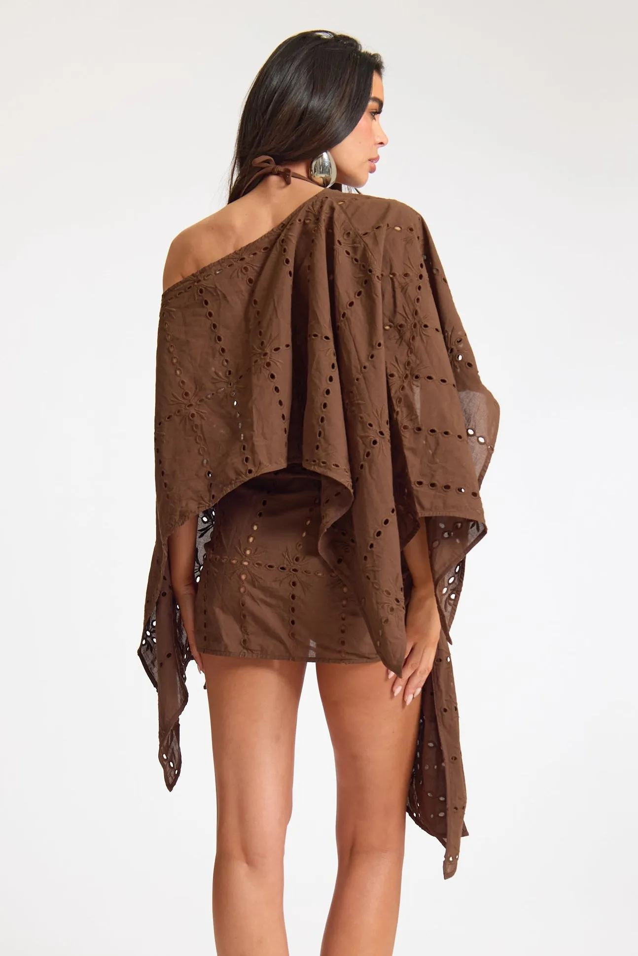 Broiderie Side Tie Mini Skirt sold by Missy Empire product image thumbnail 3