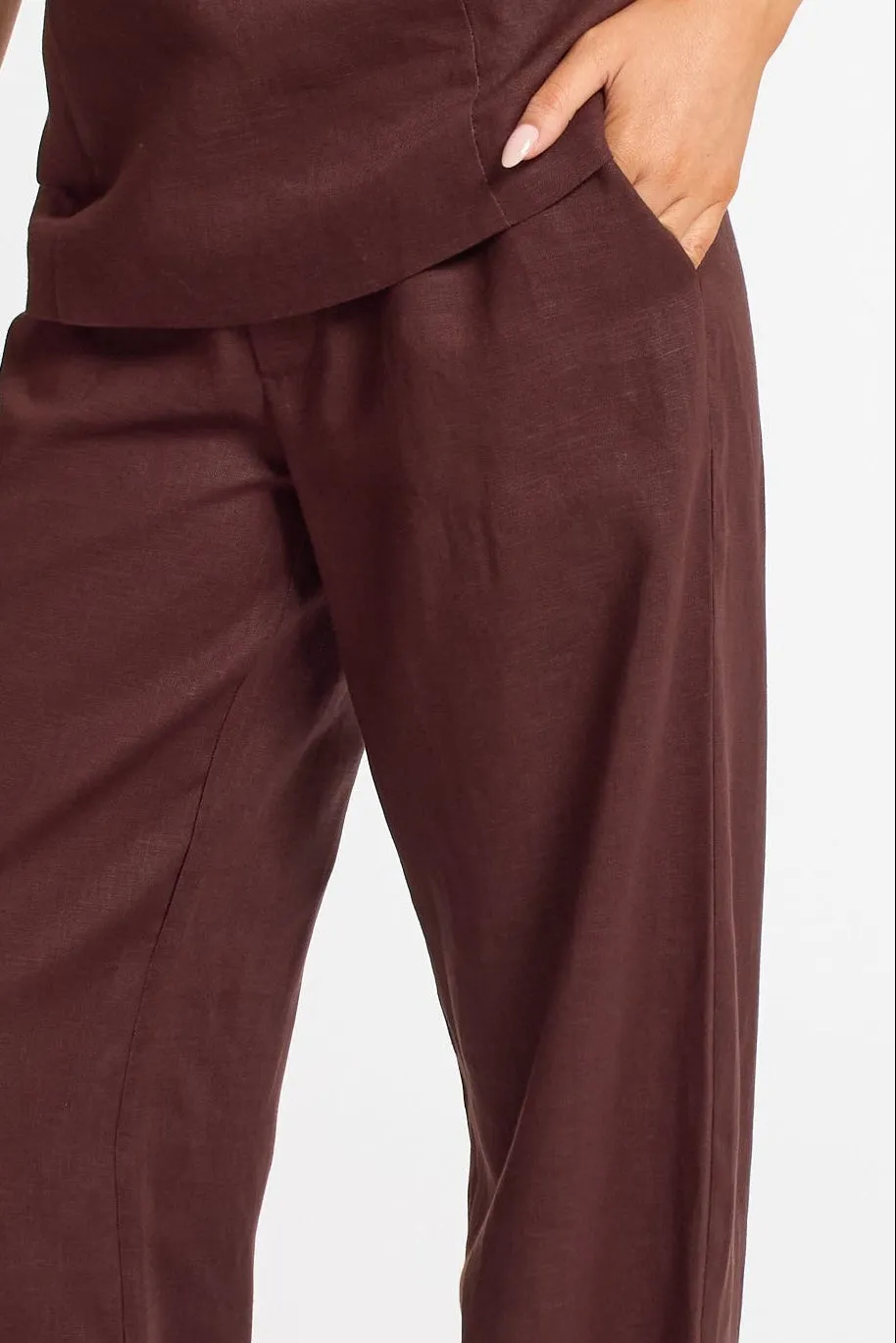 Linen Wide Leg Trouser sold by Missy Empire product image thumbnail 3
