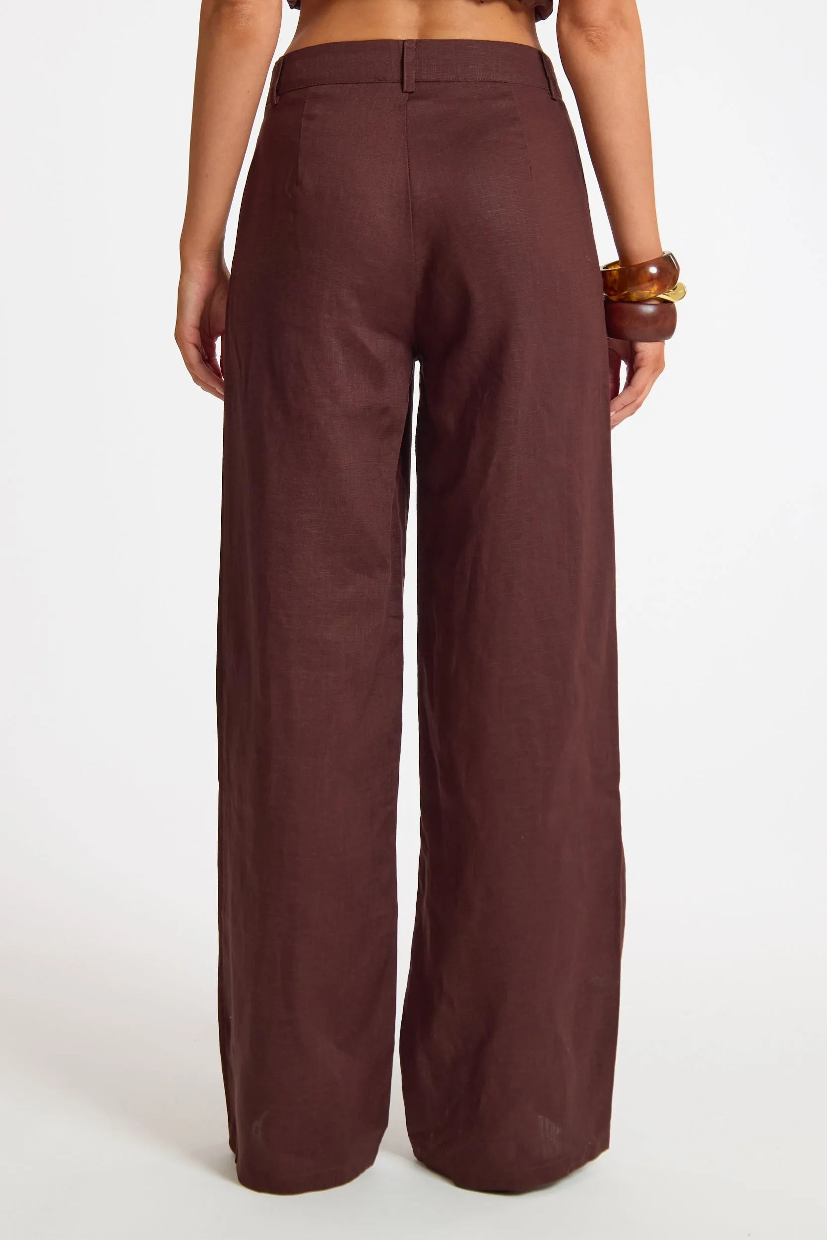 Linen Wide Leg Trouser sold by Missy Empire product image thumbnail 4