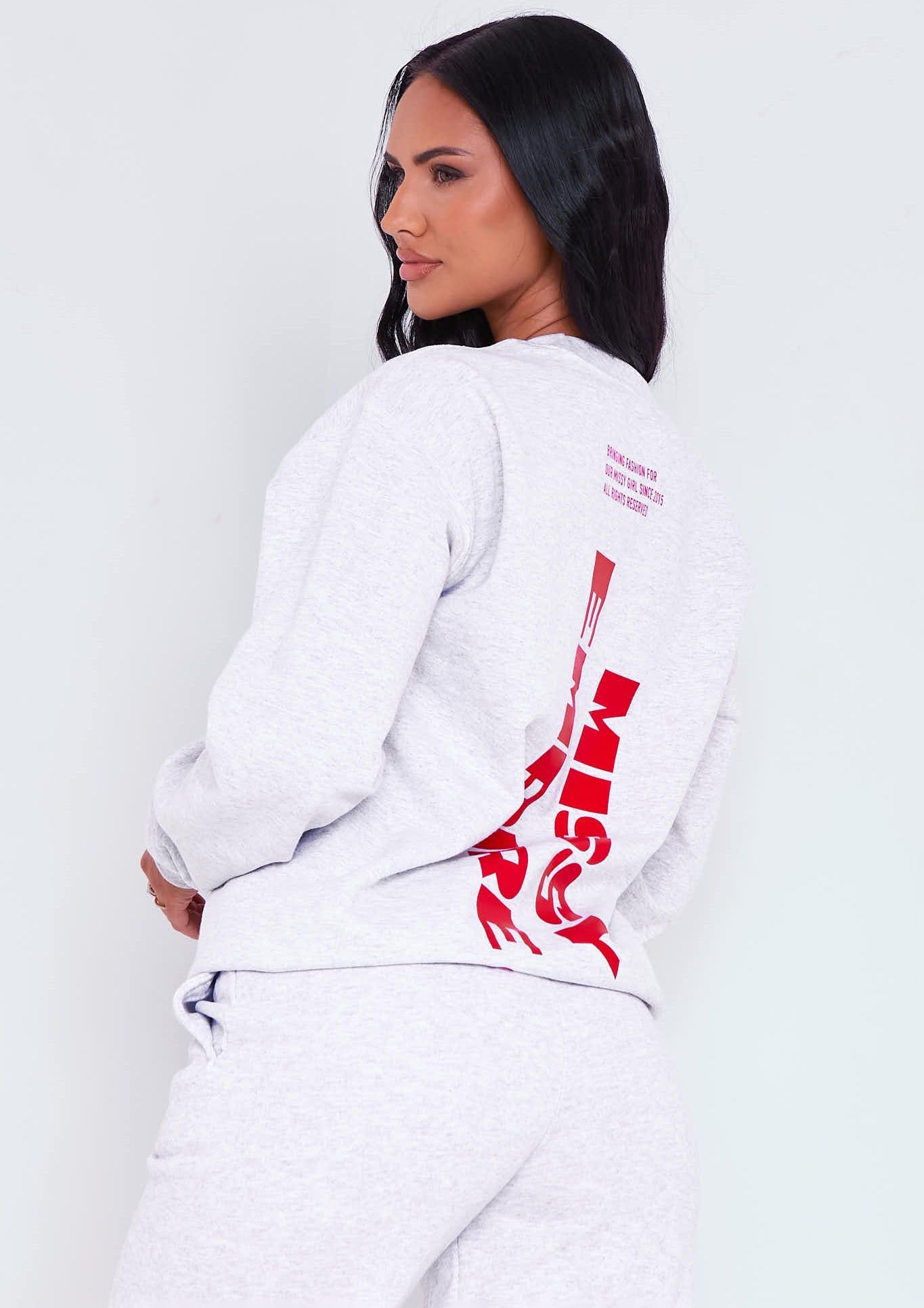 Lauren Grey Missy Empire Slogan Sweatshirt sold by Missy Empire