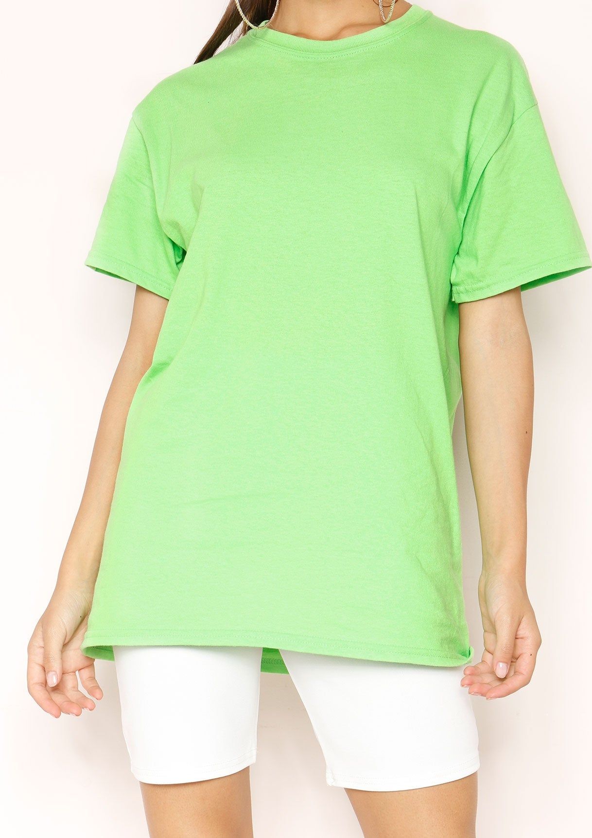 Debbie Lime Green Oversized T-Shirt sold by Missy Empire product image thumbnail 3