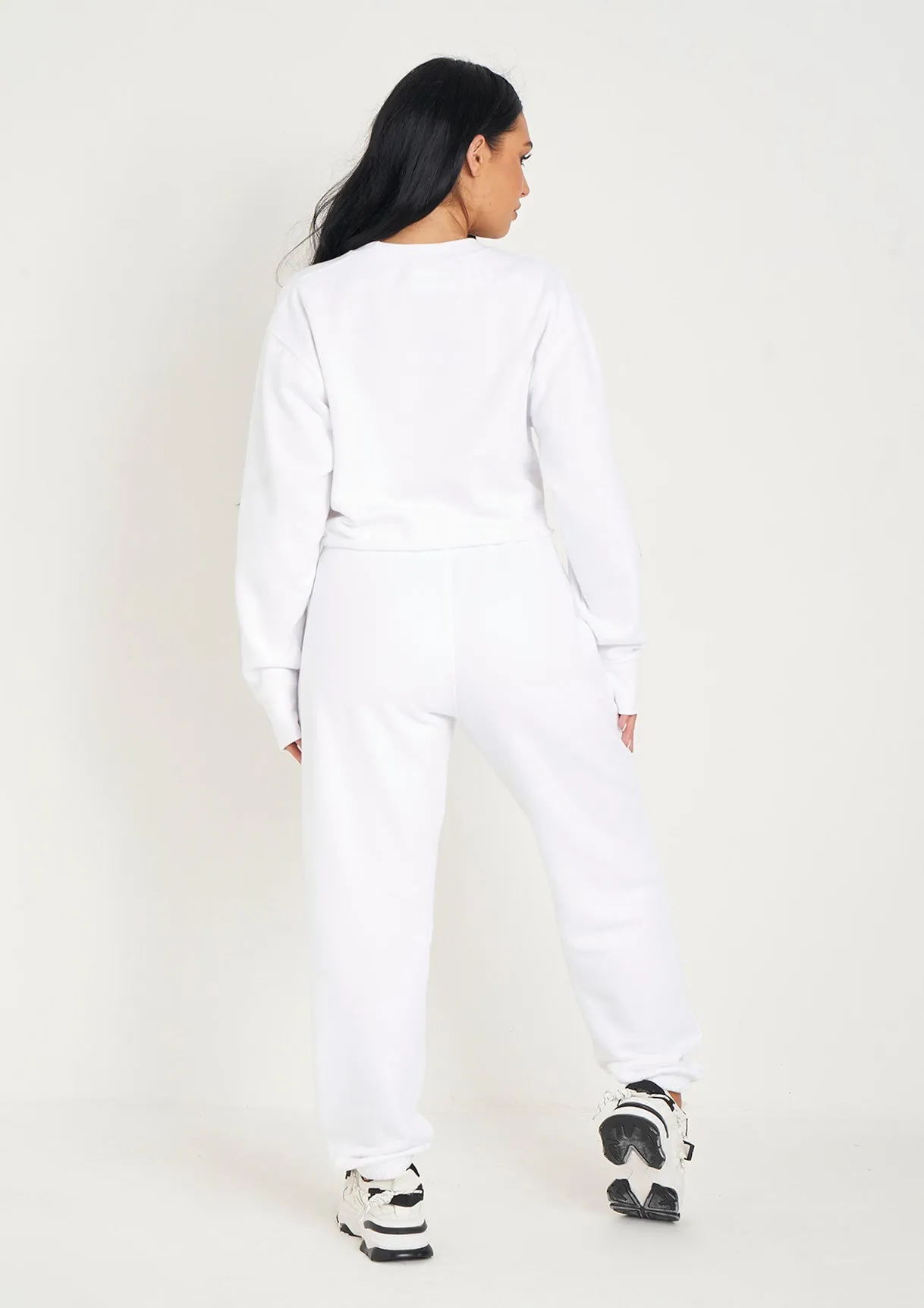 Sofia White Black Succeed Slogan Cropped Sweatshirt sold by Missy Empire product image thumbnail 3