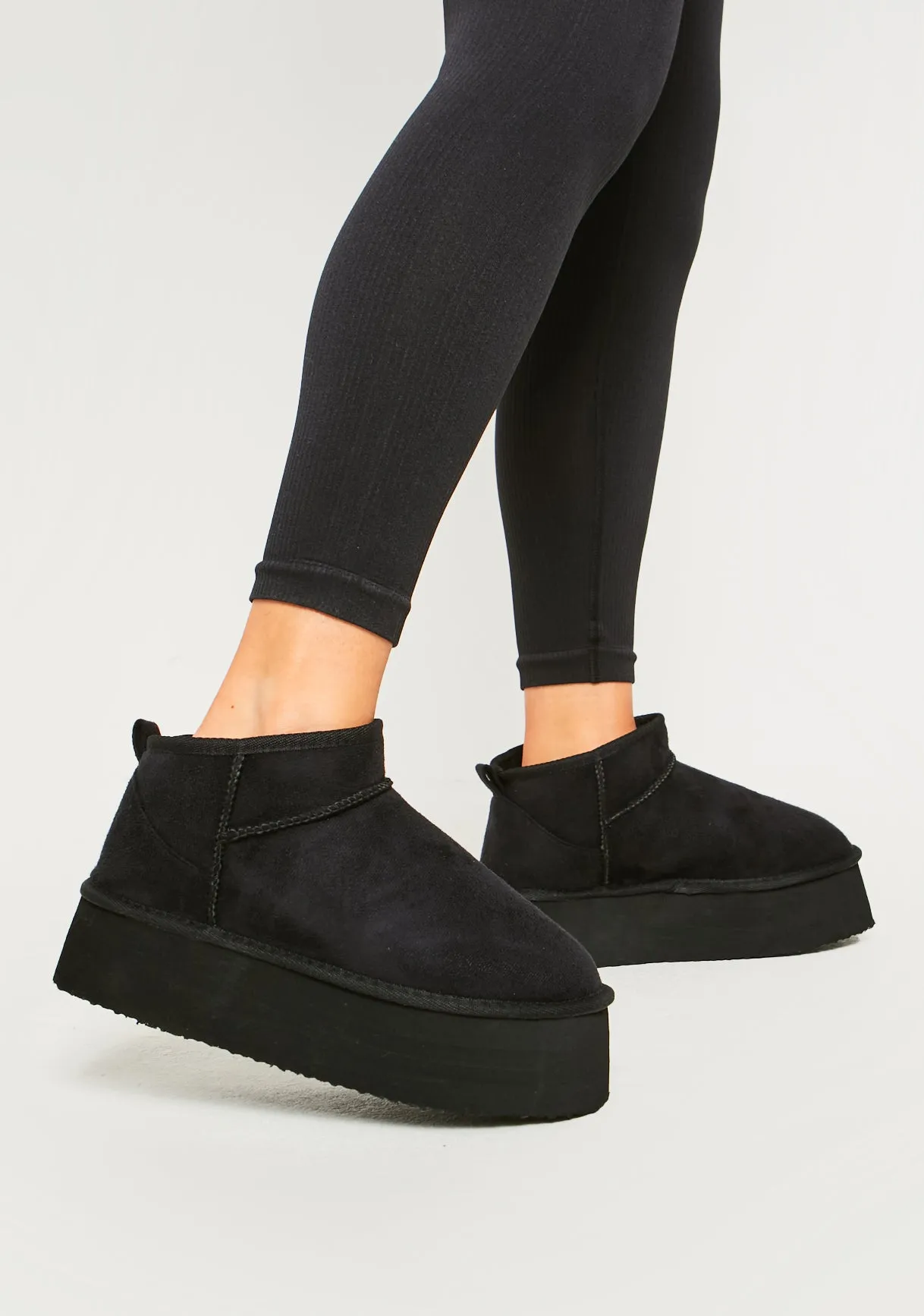 Phoebe Black Platform Ankle Boots sold by Missy Empire product image thumbnail 2