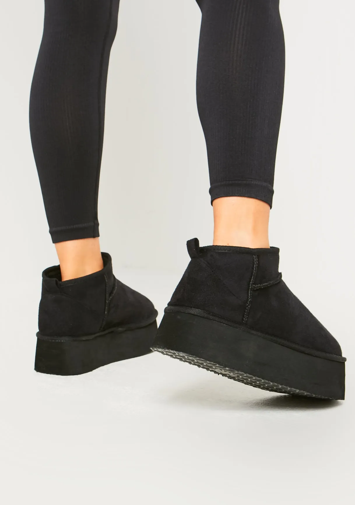 Phoebe Black Platform Ankle Boots sold by Missy Empire product image thumbnail 3