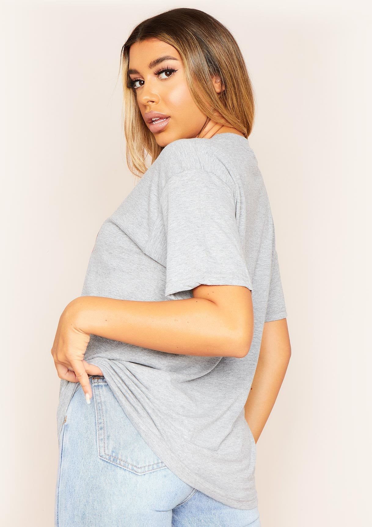 Paris Grey Lip Graphic T-Shirt sold by Missy Empire product image thumbnail 2