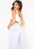 Mabel Cream One Shoulder Ribbed Crop Top sold by Missy Empire