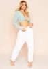Luna Sage Slinky Twist Front Long Sleeve Crop Top sold by Missy Empire