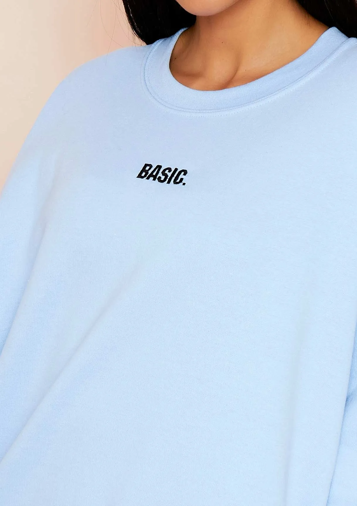 Ariana Blue Basic Slogan Oversized Sweatshirt sold by Missy Empire product image thumbnail 2
