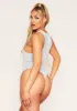 Oprah Grey Extreme Racer Double Thickness Bodysuit sold by Missy Empire
