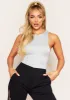 Oprah Grey Extreme Racer Double Thickness Bodysuit sold by Missy Empire