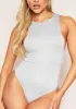 Oprah Grey Extreme Racer Double Thickness Bodysuit sold by Missy Empire