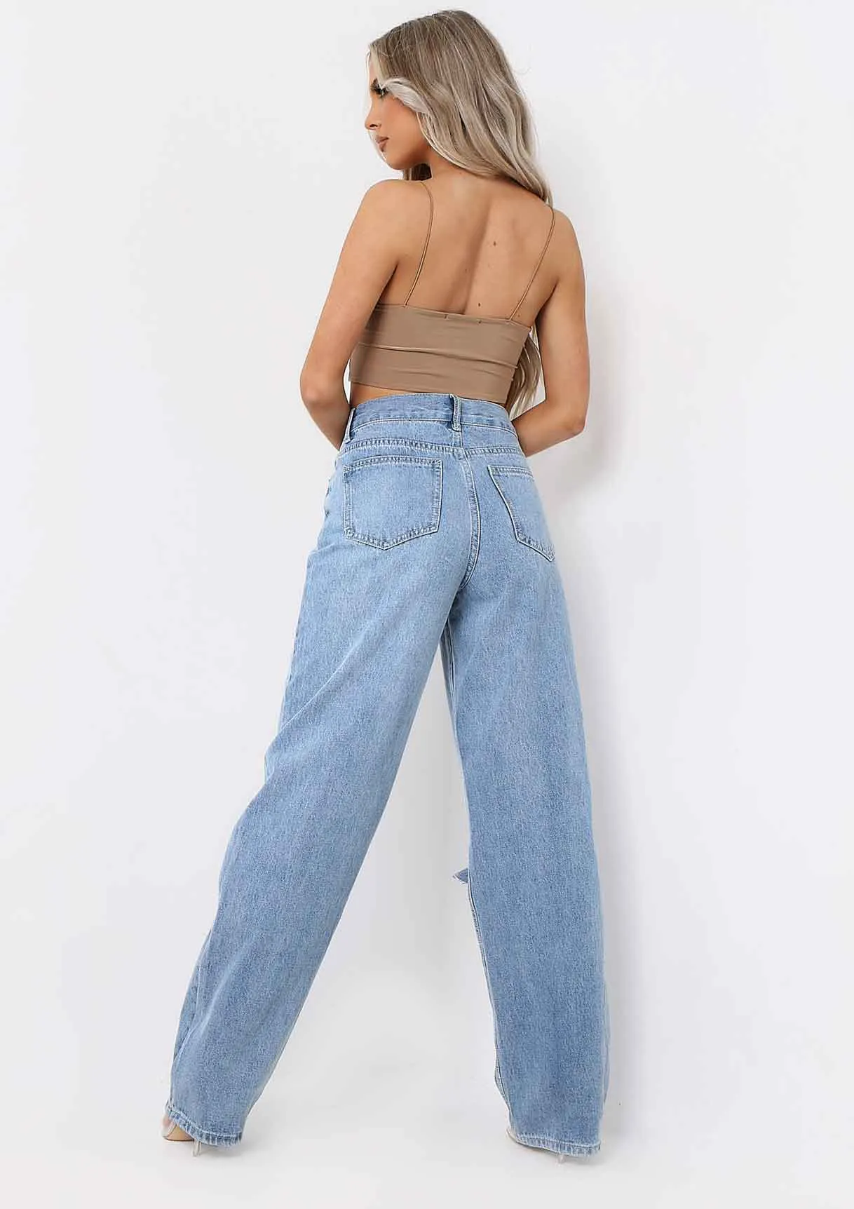 Corazon Camel Basic Round Scoop Neck Strappy Bralet sold by Missy Empire product image thumbnail 3