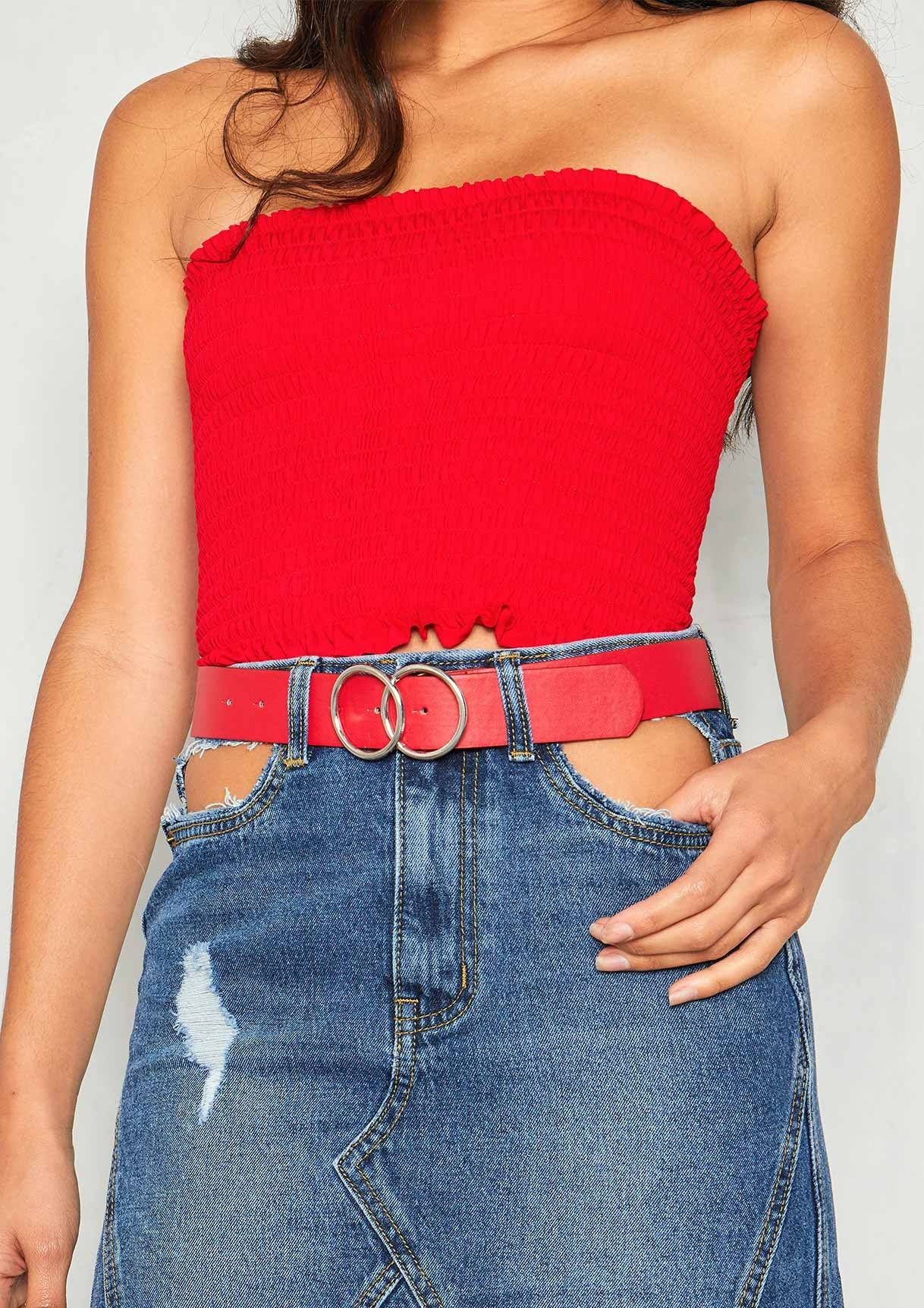 Abi Denim Frayed Skirt sold by Missy Empire product image thumbnail 3