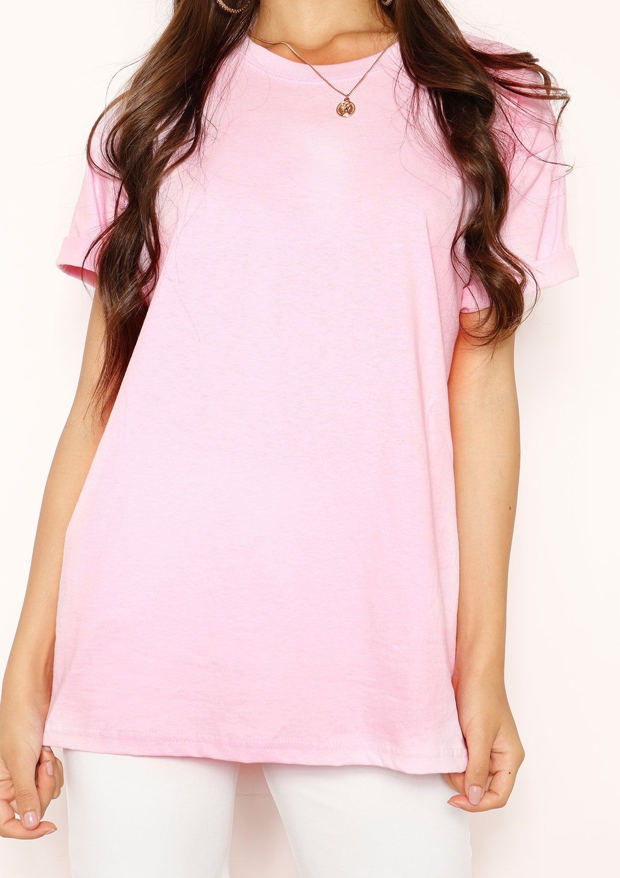 Debbie Pink Oversized T-Shirt sold by Missy Empire product image thumbnail 2