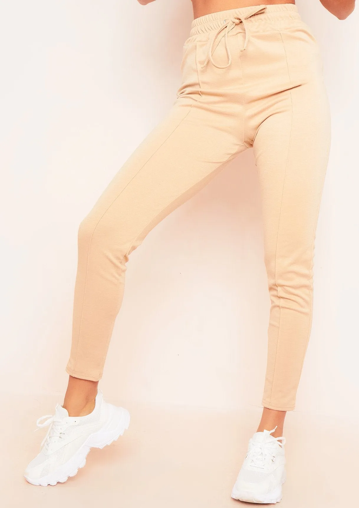 Nala Beige Seam Detail Trousers sold by Missy Empire product image thumbnail 4