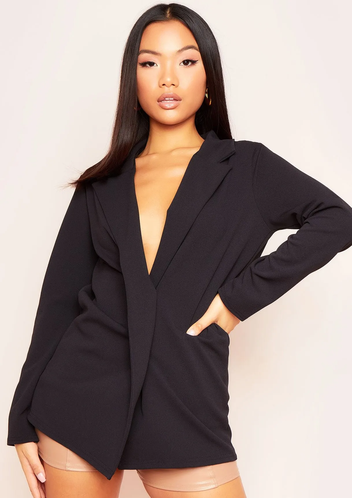 Lucy Black Casual Slim Fit Blazer sold by Missy Empire