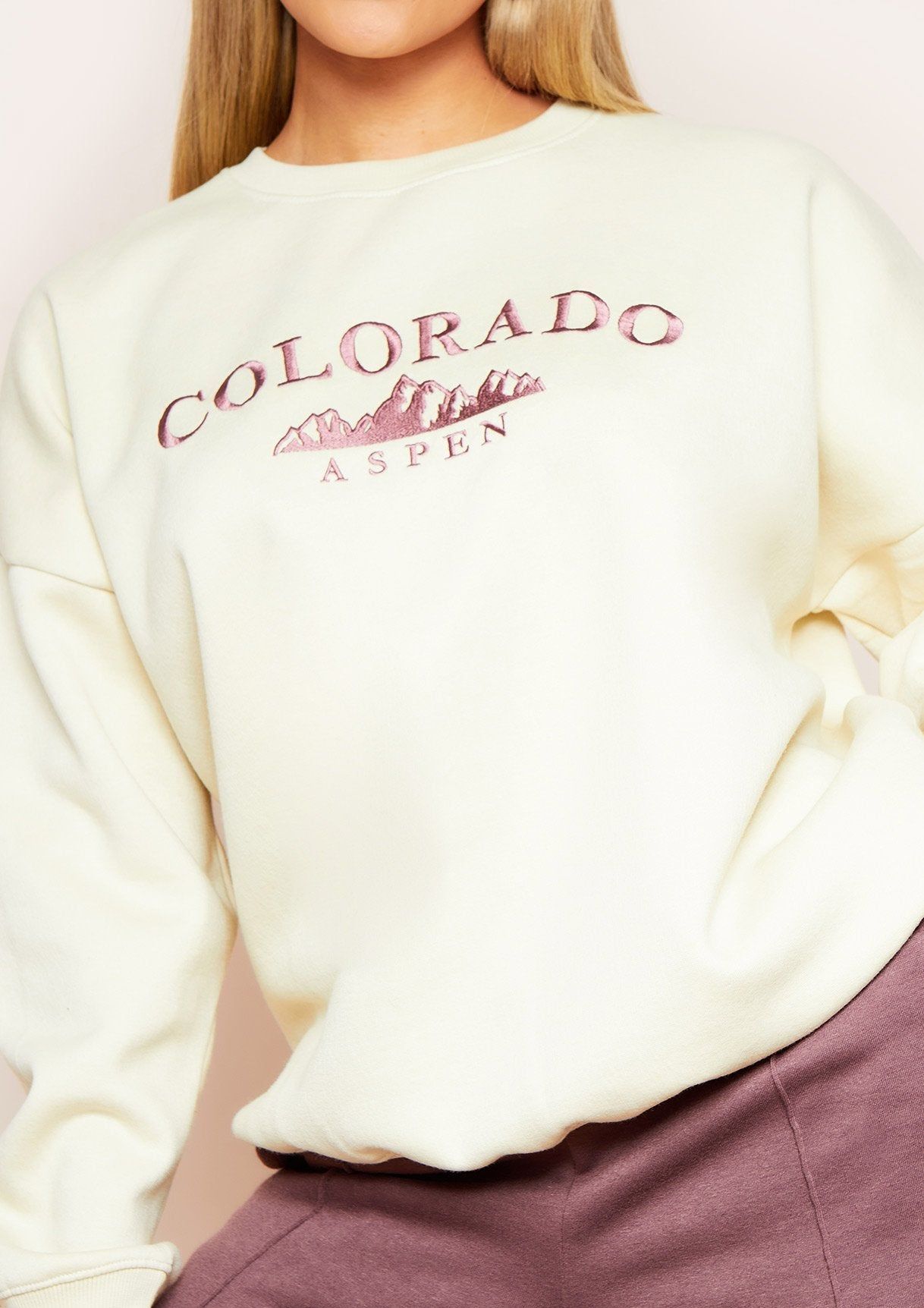 Jeni Stone Colorado Embroidered Oversized Sweatshirt sold by Missy Empire product image thumbnail 3