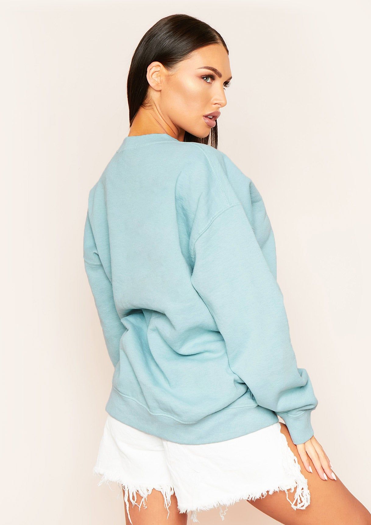 Tila Mint Green Oversized Sweatshirt sold by Missy Empire product image thumbnail 4