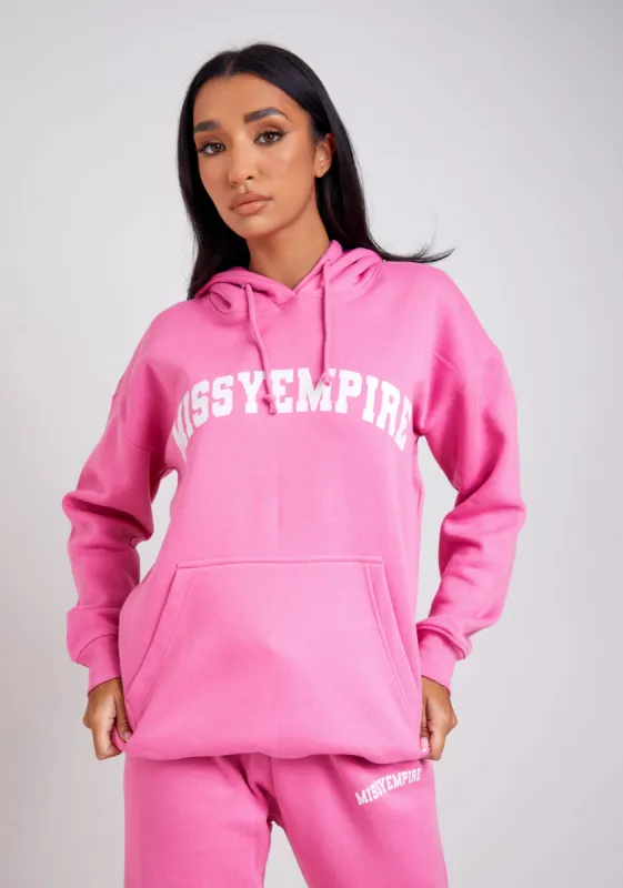 Mia Pink Oversized Printed Hoodie sold by Missy Empire