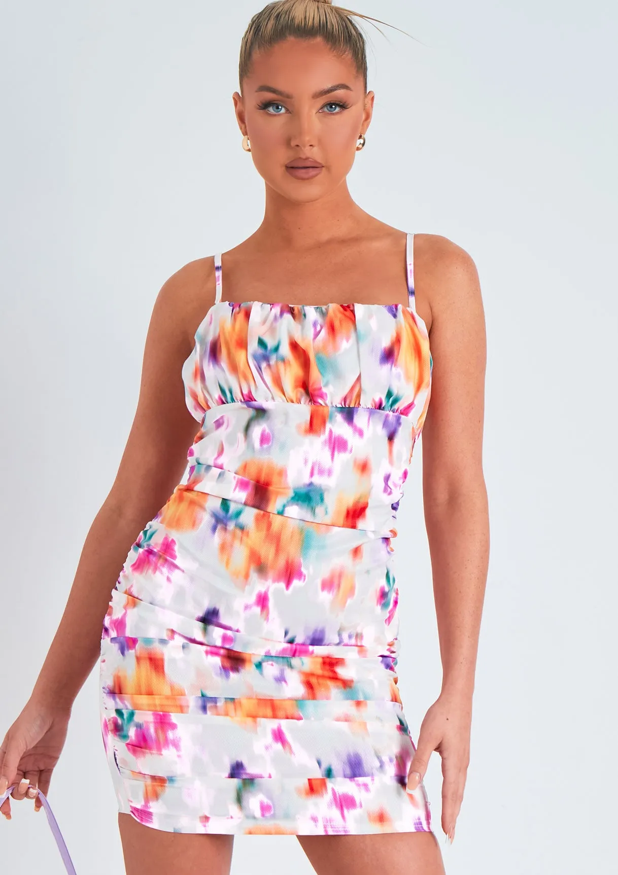 Carrie Abstract Print Mini Dress sold by Missy Empire product image thumbnail 5