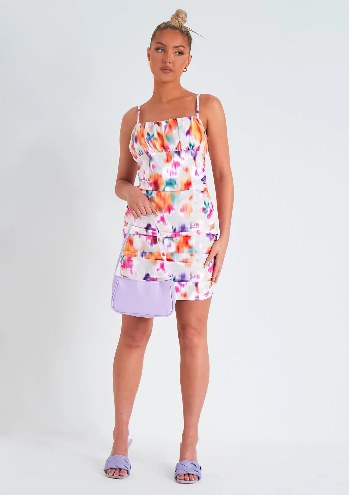 Carrie Abstract Print Mini Dress sold by Missy Empire product image thumbnail 4