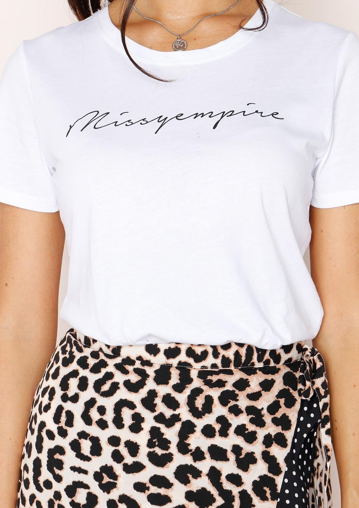 Maya White Missy Empire Slogan T-Shirt sold by Missy Empire product image thumbnail 3